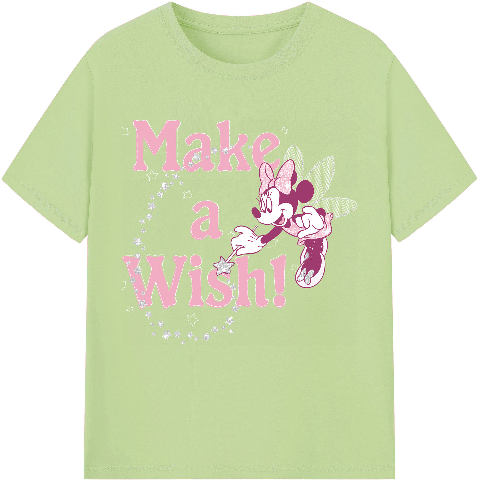 （画像用） ミッキーマウス Mickey Mouse 綿100％半袖Tシャツ（フロントプリント）